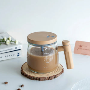Self Stirring glass mug
