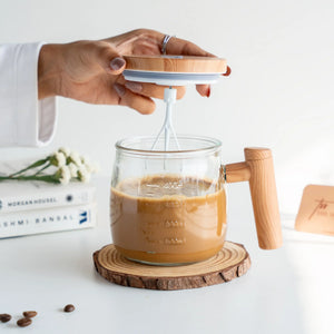 Self Stirring glass mug
