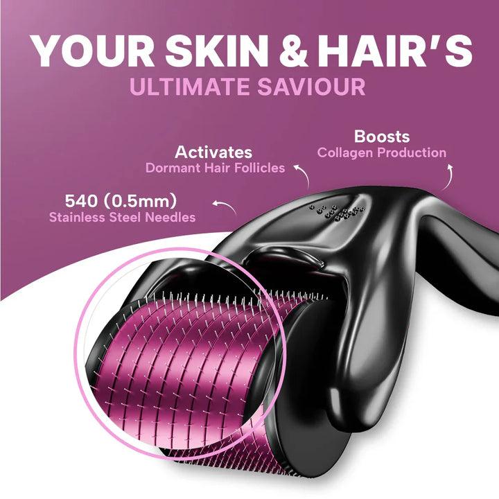 Derma Roller - 0.5mm with 540 Stainless Steel Needles